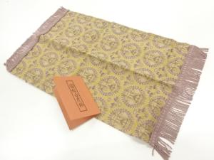 円紋白虎錦織り出し卓布